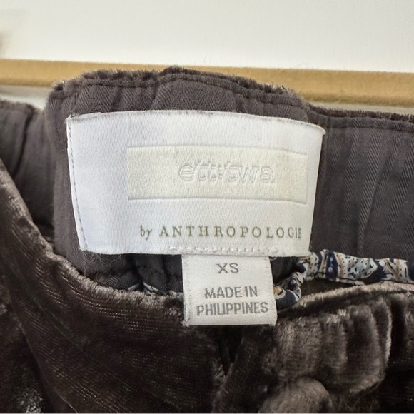 Anthropologie Women’s Cuffed Velvet Trousers XS Brown - Picture 6 of 8